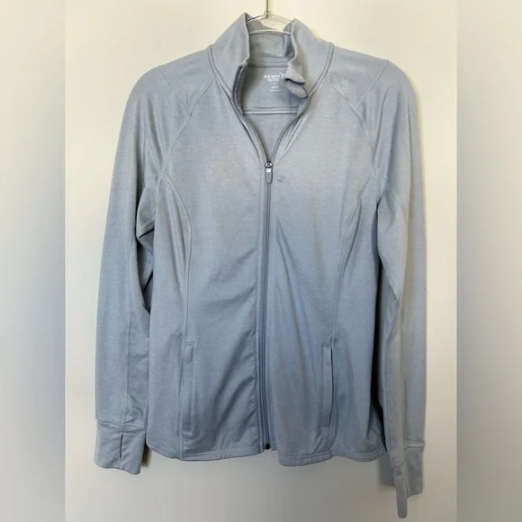 Old Navy Active Go Dry‎ Full Zip Light Gray Jacket Size Medium