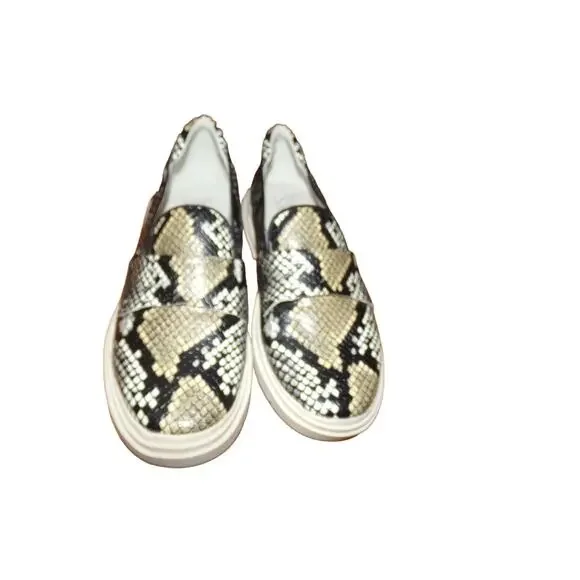 Franco Sarto Metta reptile print lug sole loafers 6 M Excellent‎ condition