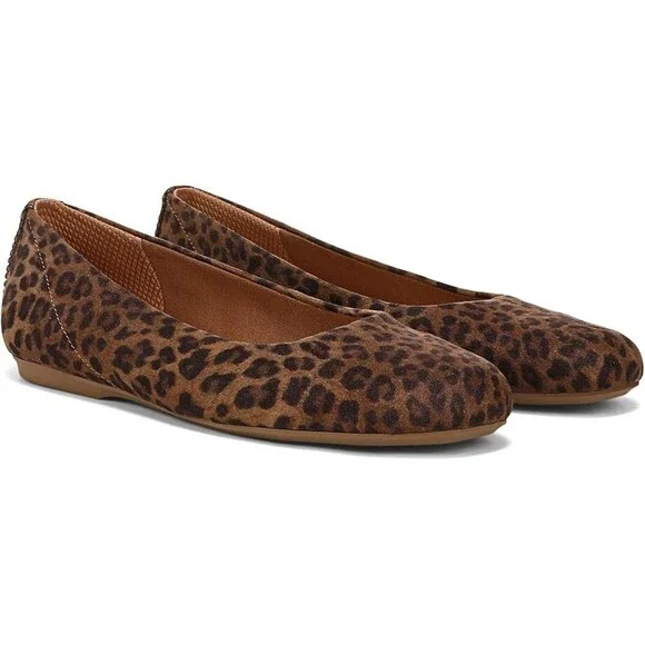 Dr. Scholl's Wexley I0564F6207 Ballet Flat Women's 9 Brown Leopard Slip On PQ456