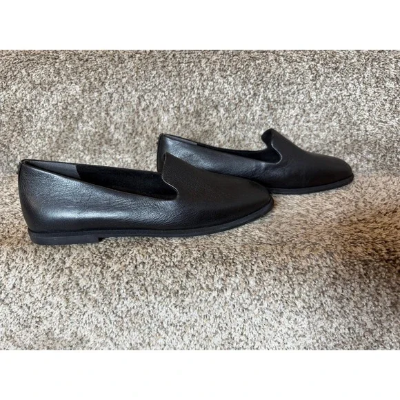 VIONIC Willa 2.0 Wedge Slip-On Flat Loafers Black Leather Size 9.5