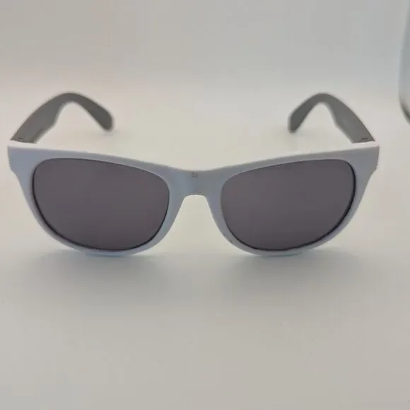 White Y2K Style Sunglasses Gray Temples Dark Lens Retro Fashion