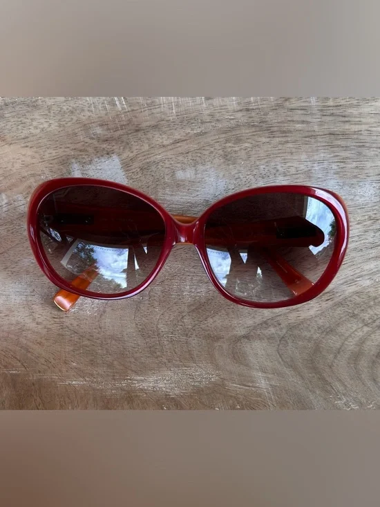 Cole Haan Red Oversized Womens Sunglasses