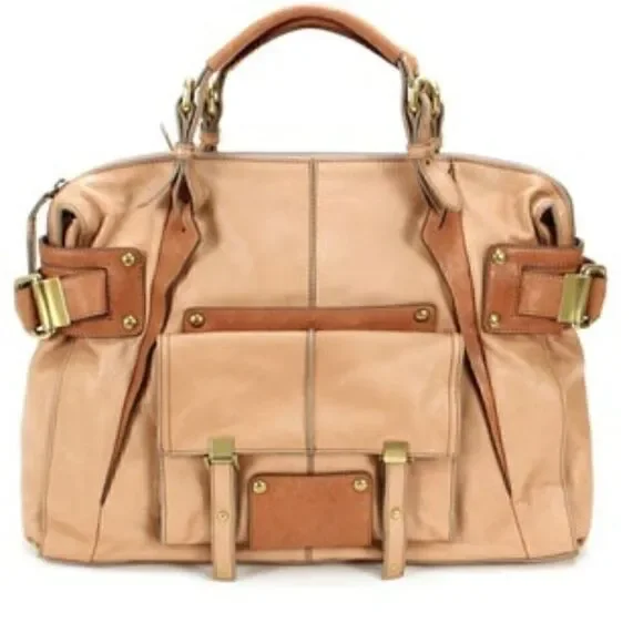 Kooba Leather Barkley Satchel in 'Naked'