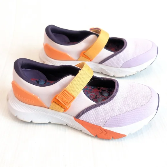 ALEGRIA Atlis Rebounce Women's Mary Jane Lavender & Orange Iris Flats Size 38.5