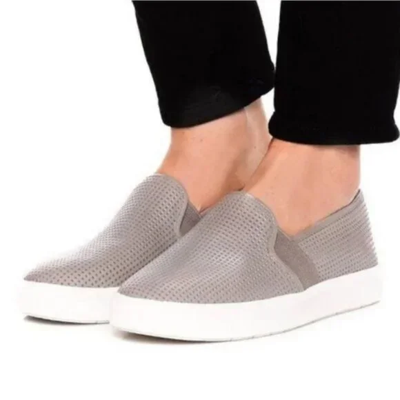 Vince Blair Slip On Perforated‎ Leather Sneaker Woodsmoke 8.5