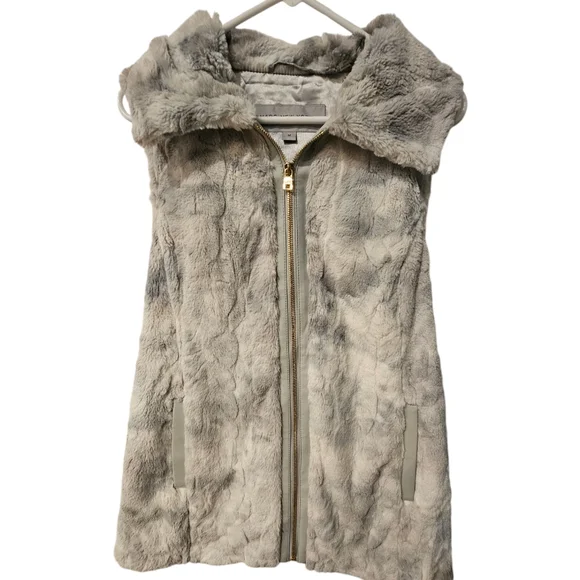 NWT‎ Marc New York Faux Fur Gray Vest Size Medium