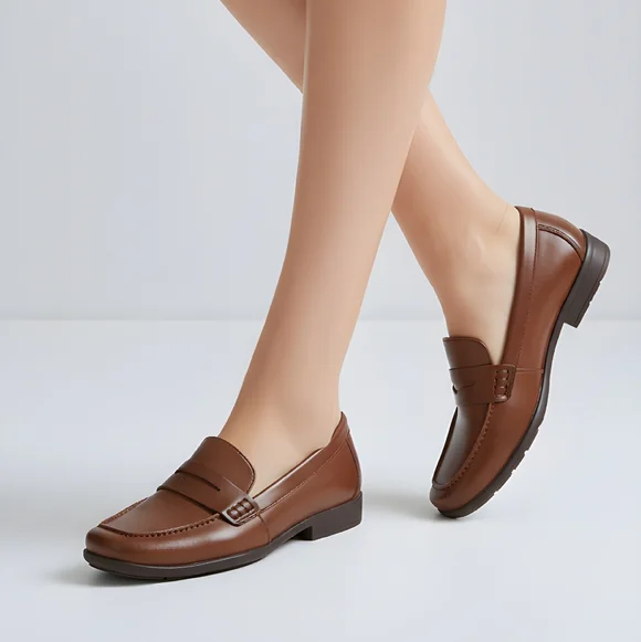 Easy Spirit Aerily Medium Brown Loafers Women's Size 8M Brand New In Box