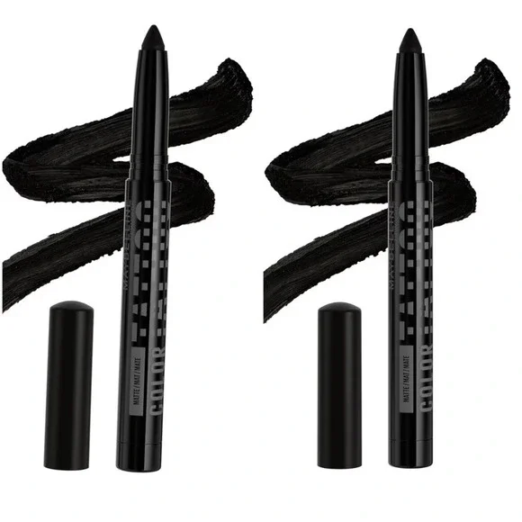 Maybelline Color Tattoo 24h Eyeshadow(1.4g/0.049oz), Matte Black Lot Of 2, New