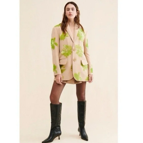 Anthropolgie X Dhruv Kapoor Oversized Sequin Blazer‎ XS