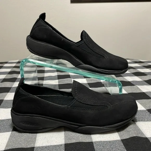 Merrell Primo Moc II Midnight Black Suede Air Cushion Shoes Women's Sz 7 Loafers