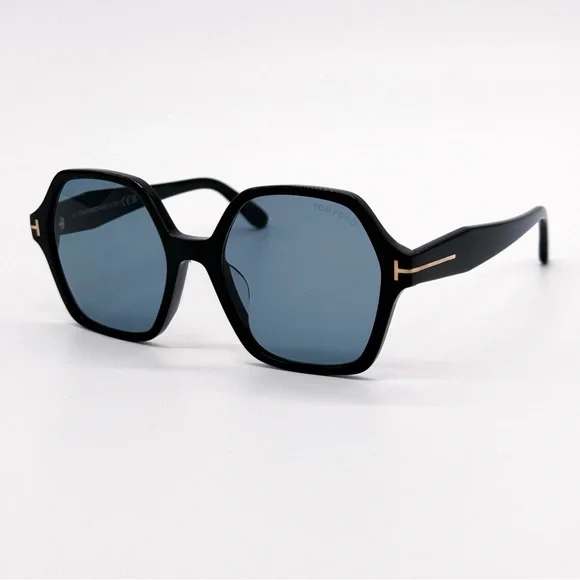 NEW TOM FORD ROMY TF1032/F 01A WOMEN SUNGLASSES FT1032/F/S BLACK BLUE EYEWEAR