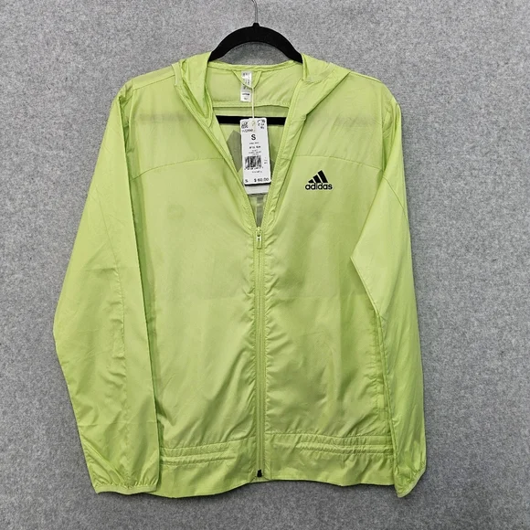 ADIDAS Women's Aeroready Lime and‎ Black Windbreaker Running Jacket Size Small