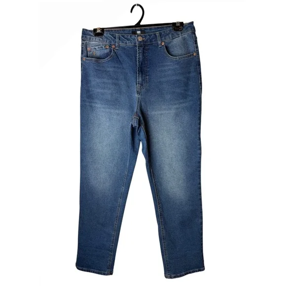 Frye High Rise Amari Jeans Women 31 Blue Tapered Leg Stretch Denim Designer