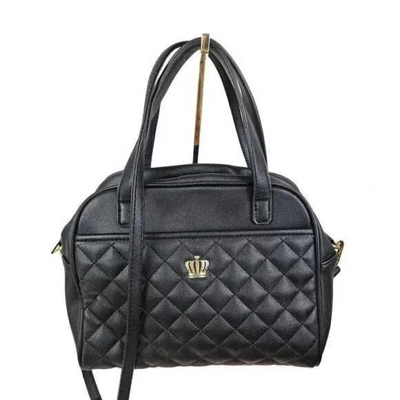 Women Juicy‎ Couture Black Crown Royal Satchel