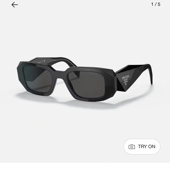 Prada Angular Black Sunglasses PERFECT CONDITION worn maybe twice