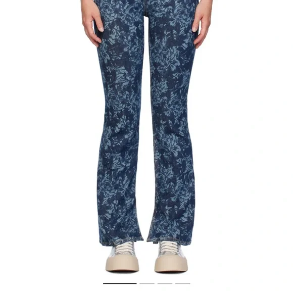 NWT GANNI blue laser bootcut jeans - 29
