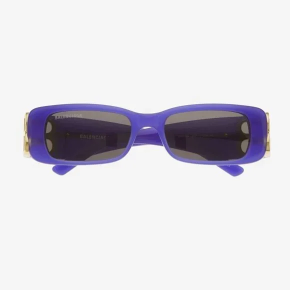 NEW BALENCIAGA DYNASTY MICRO VIOLET SUNGLASSES FEATURING BB LOGO BB0096S 004