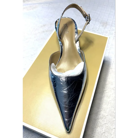 NIB Michael Michael Kors Metallic Silver 