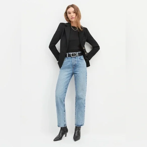 Favorite Daughter The Otto High Rise Boyfriend Ankle Jean Fresno Wash 31 / 12