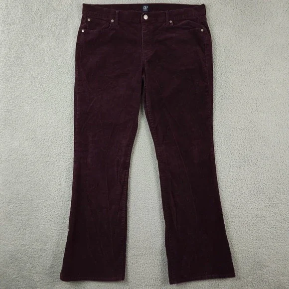 Gap Jeans Womens 33 Vampire Red Corduroy Perfect Boot Stretch Cord High Rise