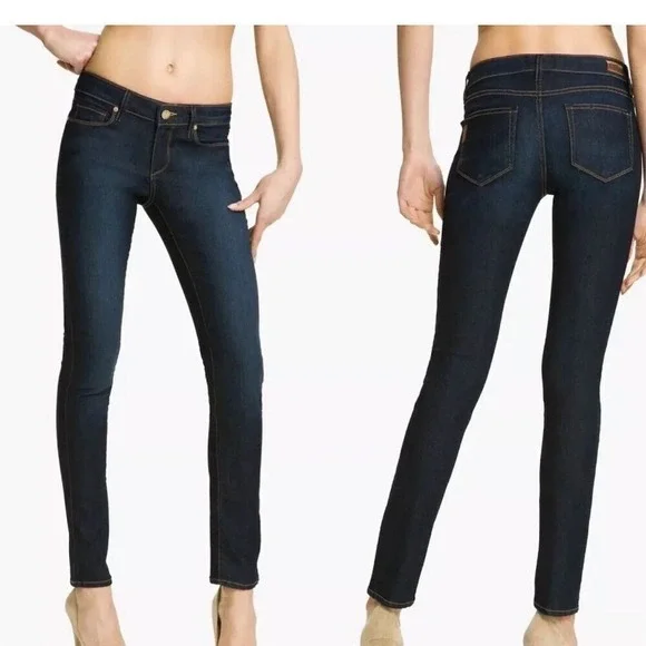 Paige Women's Skyline Skinny‎ Jeans Size 32 Dark Wash Blue Denim