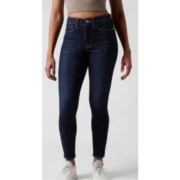 Athleta Sculptek Skinny Jeans Dark Blue Women’s Size 12‎ Petite