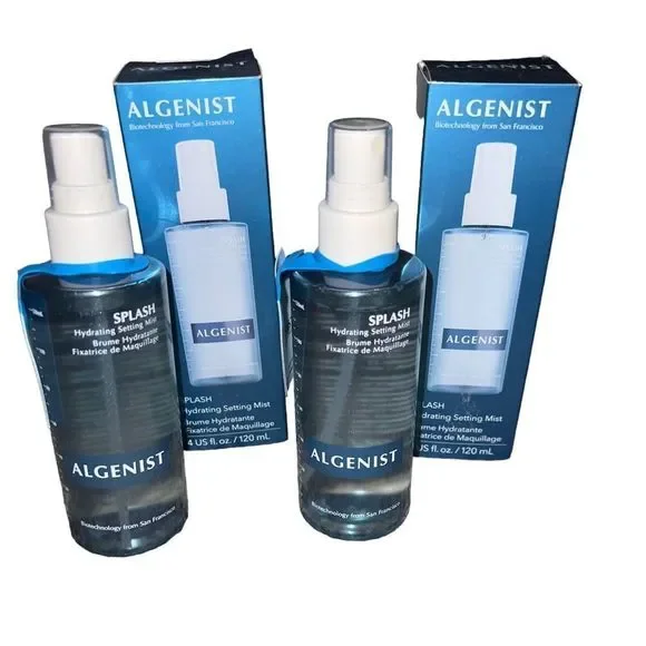 2 Bottles Algenist Splash Hydrating Setting Mist 4 oz Full Size