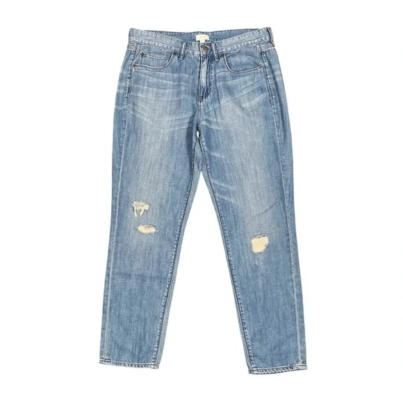 J. Crew Factory Jeans Women’s Size 29 NWT Distressed Light Wash Cropped