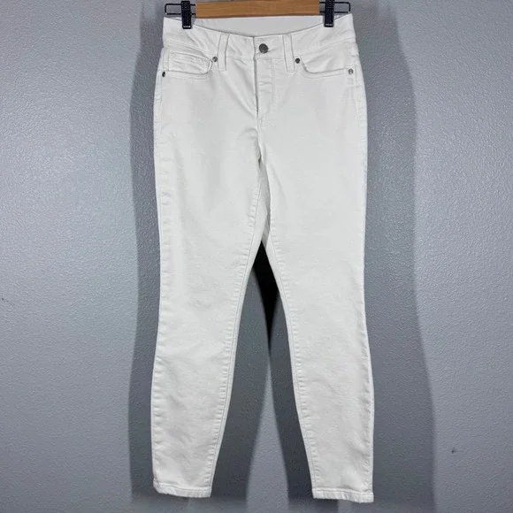 Soma Womens White Denim Skinny Jeans Size Small Stretch 5-Pocket Slim Fit Pants