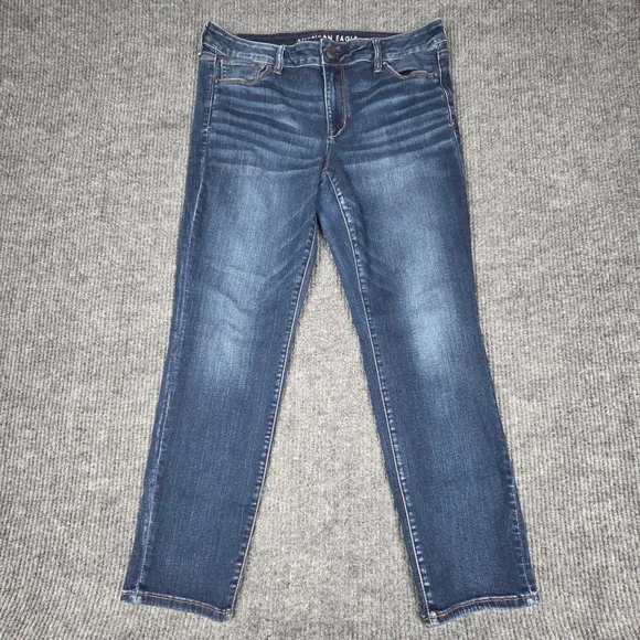 American Eagle Outfitters Women's Jeans Size 16X28 Regular Blue Denim Stretch‎