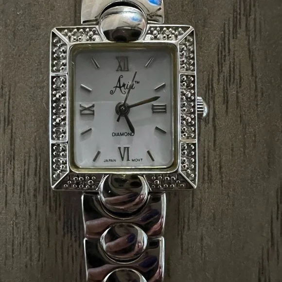 Aria Ladies Watch with Genuine Diamond Accented Bezel