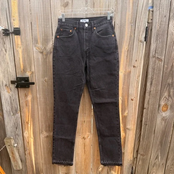 NWT Re/Done Charcoal High-Rise Jeans Size 26