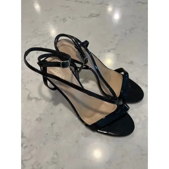 Raye Women’s Strappy Ankle Strap‎ Open Toe Party Block High Heels Size 6.5 Black