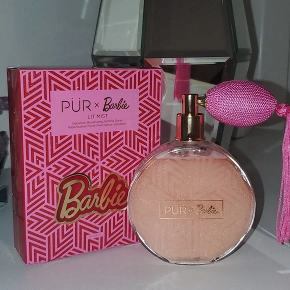 NIB PUR x Barbie Lit Mist Signature Illuminating Setting Spray 3 oz.