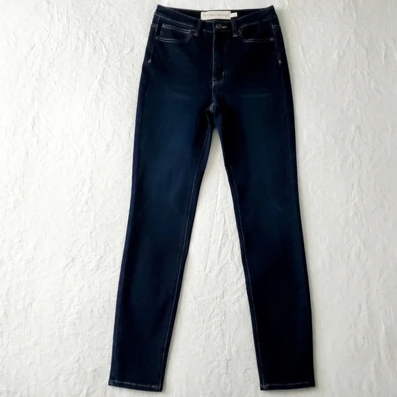 Soft Surroundings High Rise Dark Wash Skinny Jeans, Size 4
