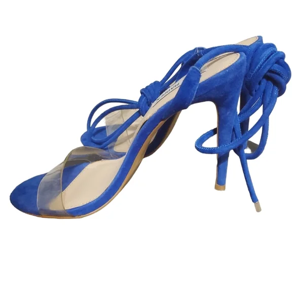 Reg $119 Steve Madden Royal Blue straps around ankles heels size…