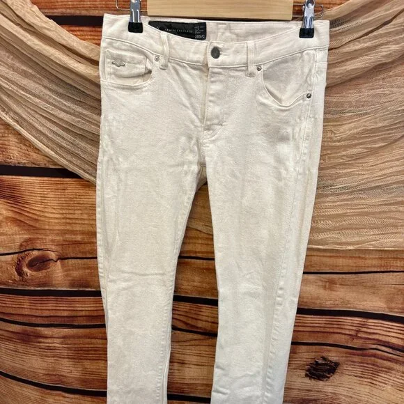 A/X Armani Exchange Womens White Skinny‎ Bootcut Y2K Jeans Size 28S