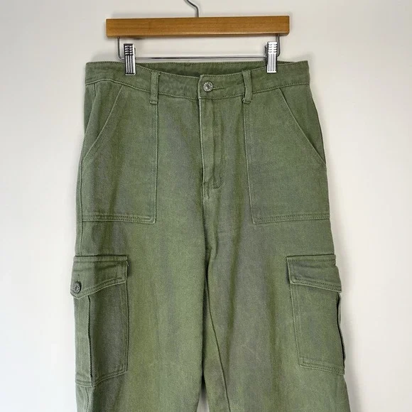 Cider Cargo Jeans Women Sage Green Nature Granola Core Size L