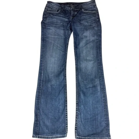 Vigoss Studio Jeans Womens 9/10 P6088A‎ Bootcut Medium Wash Flap Pocket Blue
