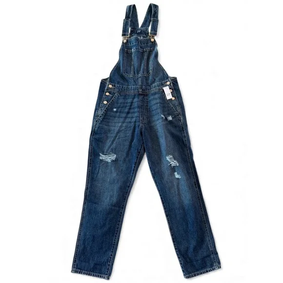 GAP‎ Women Dark Dolly Slouchy Overall Denim Jeans Blue Size S