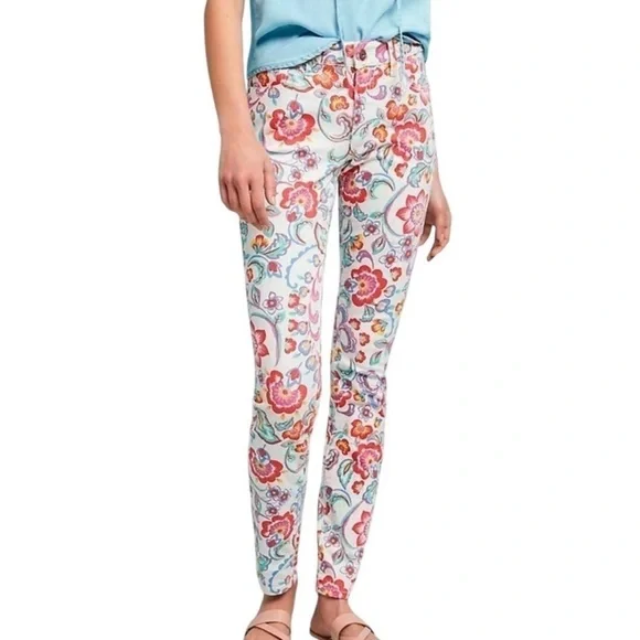NWT | Anthropologie Pilcro & The Letterpress Paisley Mid-rise Jeans Size 27
