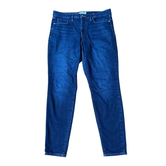 Athleta Sculptek Jeans Women Blue Dark Wash Skinny Sculpting SIZE 12