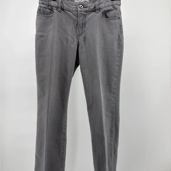 Classic Platinum Gray Women's Stretch Mid‎ Rise Jeans 00 Short