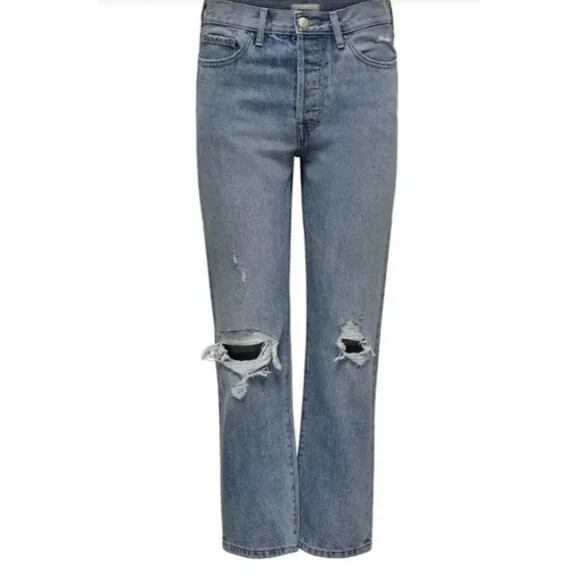 NWT Only Fine Hi Rise Straight Leg Crop Denim Size W30 L26