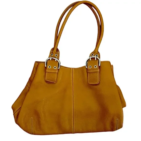 Leather cognac Brown Leather Bag medium size