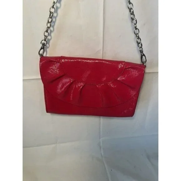 BAEKGAARD scalloped clutch chain strap purse leather Vera Bradley new