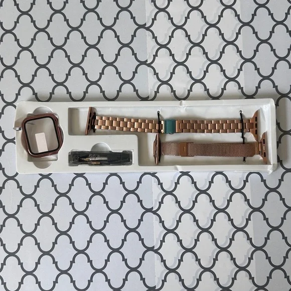 Rose Gold Smartwatch Band Set