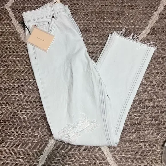 GRLFRND The Karolina High Rise Straight Crop Sz 24
