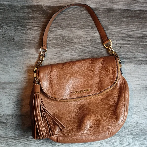 Michael Kors Tan Shoulder Bag with Gold Hardware