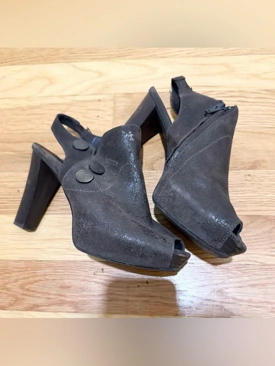 Henry Beguelin Platform Open-Toe Sling-Back Heels